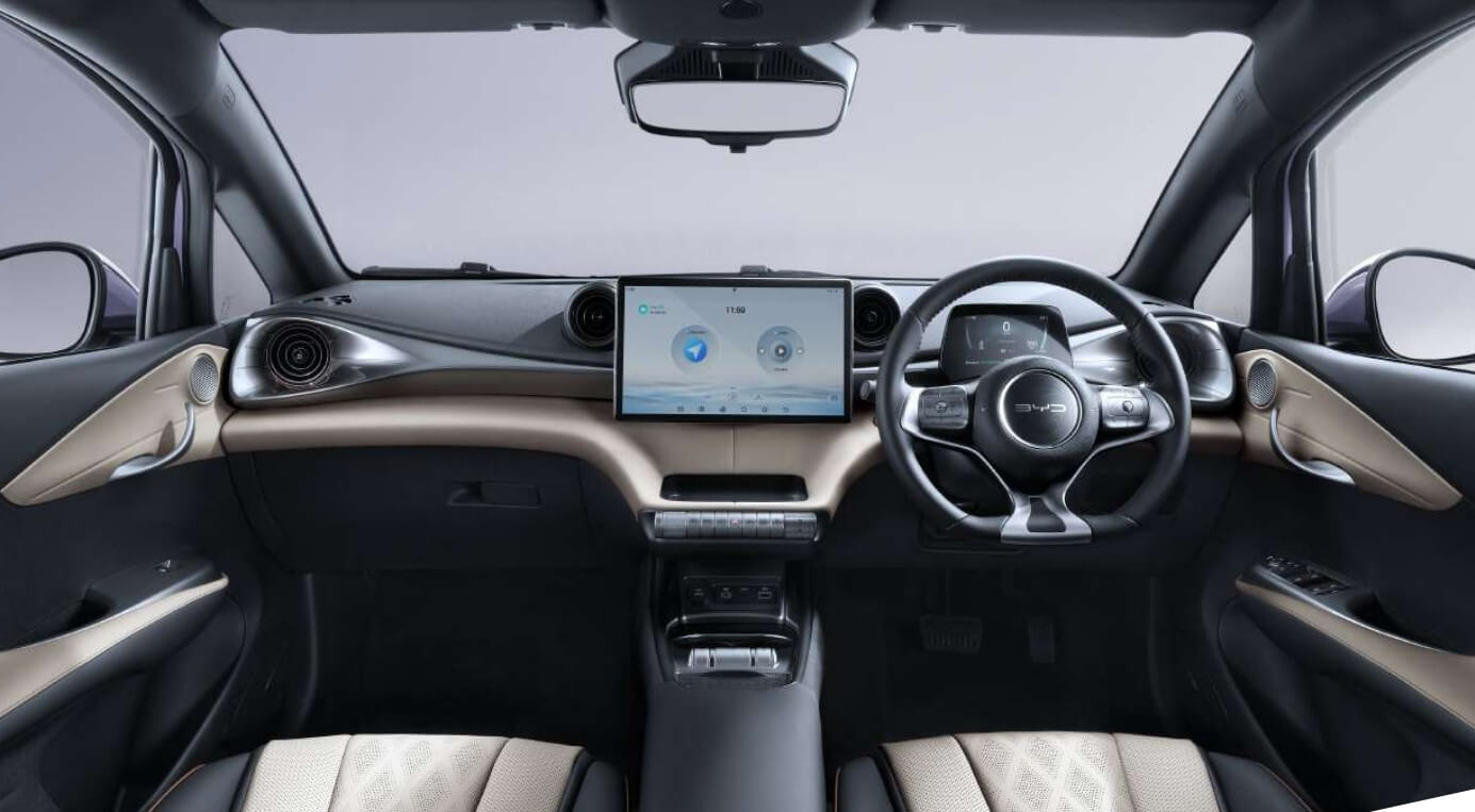 Interior in BYD Dolphin